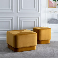 Last inn bildet i Galleri-visningsprogrammet, Puff Syntetisk Stoff Tre Oker 60 x 60 x 40 cm
