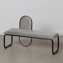 Last inn bildet i Galleri-visningsprogrammet, Krakk 110 x 40 x 68 cm Syntetisk Stoff Grå Metall
