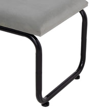 Last inn bildet i Galleri-visningsprogrammet, Krakk 110 x 40 x 68 cm Syntetisk Stoff Grå Metall
