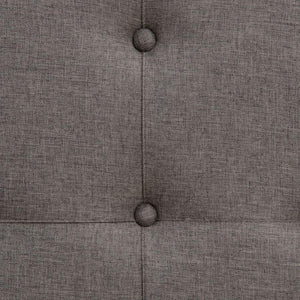 Puff 63 x 63 x 41 cm Syntetisk Stoff Metall Mørke Grå