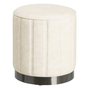 Puff Beige Syntetisk lær 38 x 38 x 42 cm DMF