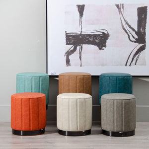 Puff Beige Syntetisk lær 38 x 38 x 42 cm DMF