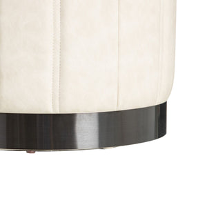 Puff Beige Syntetisk lær 38 x 38 x 42 cm DMF