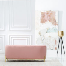 Last inn bildet i Galleri-visningsprogrammet, Krakk 104,5 x 39 x 42 cm Syntetisk Stoff Rosa Metall
