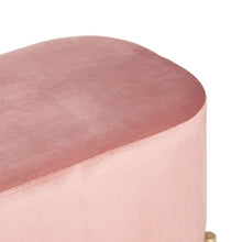 Last inn bildet i Galleri-visningsprogrammet, Krakk 104,5 x 39 x 42 cm Syntetisk Stoff Rosa Metall
