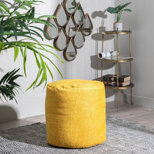 Last inn bildet i Galleri-visningsprogrammet, Puff Polyester 45 x 45 x 45 cm Akryl Sennep
