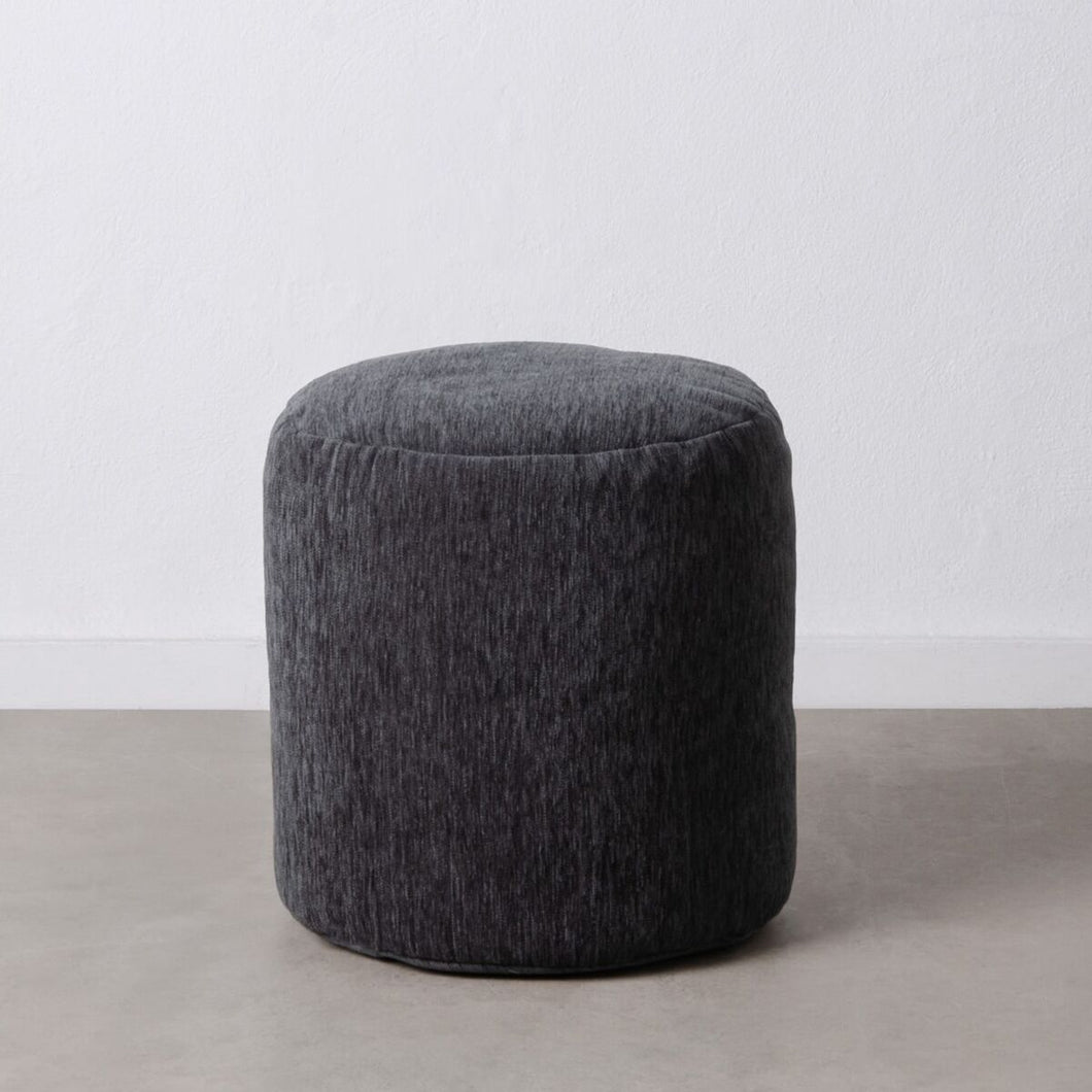 Puff Polyester Mørke Grå 45 x 45 x 45 cm Akryl