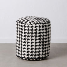Last inn bildet i Galleri-visningsprogrammet, Puff Polyester 45 x 45 x 45 cm 100% bomull Houndstooth
