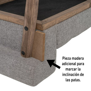 Krakk 120 x 40 x 50 cm Syntetisk Stoff Grå Tre