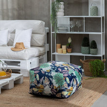 Last inn bildet i Galleri-visningsprogrammet, Puff Ark Blå Polyester 60 x 60 x 30 cm
