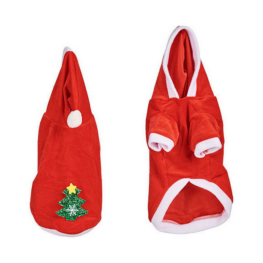 Dog Costume L Julenissen Rød Polyester Hvit