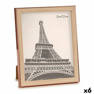 Fotoramme Brun Kopper Plast Glass (23 x 27 x 2 cm) (6 enheter)