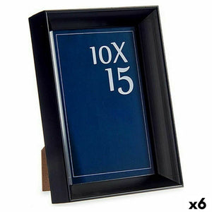 Fotoramme Svart Plast Glass (12,2 x 3,5 x 17,3 cm) (6 enheter)