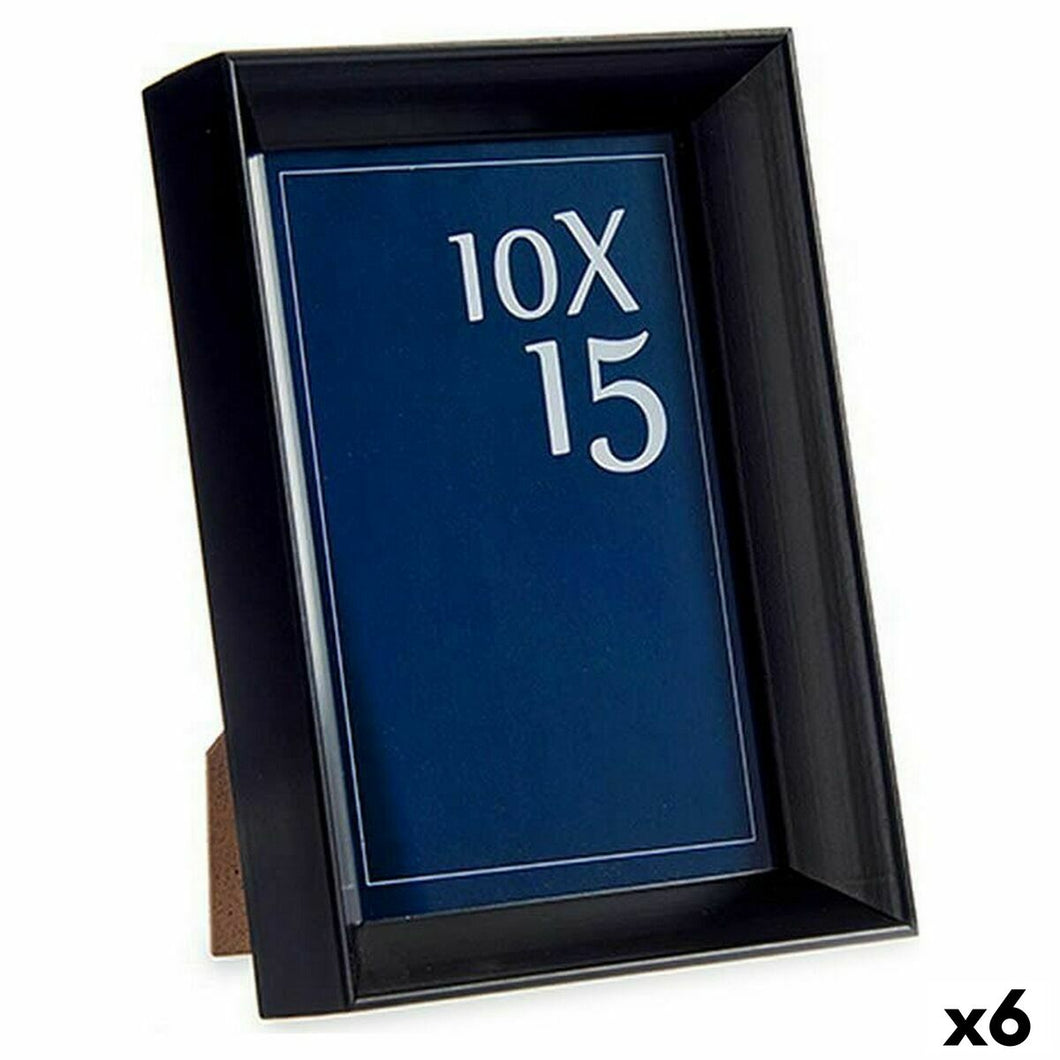 Fotoramme Svart Plast Glass (12,2 x 3,5 x 17,3 cm) (6 enheter)