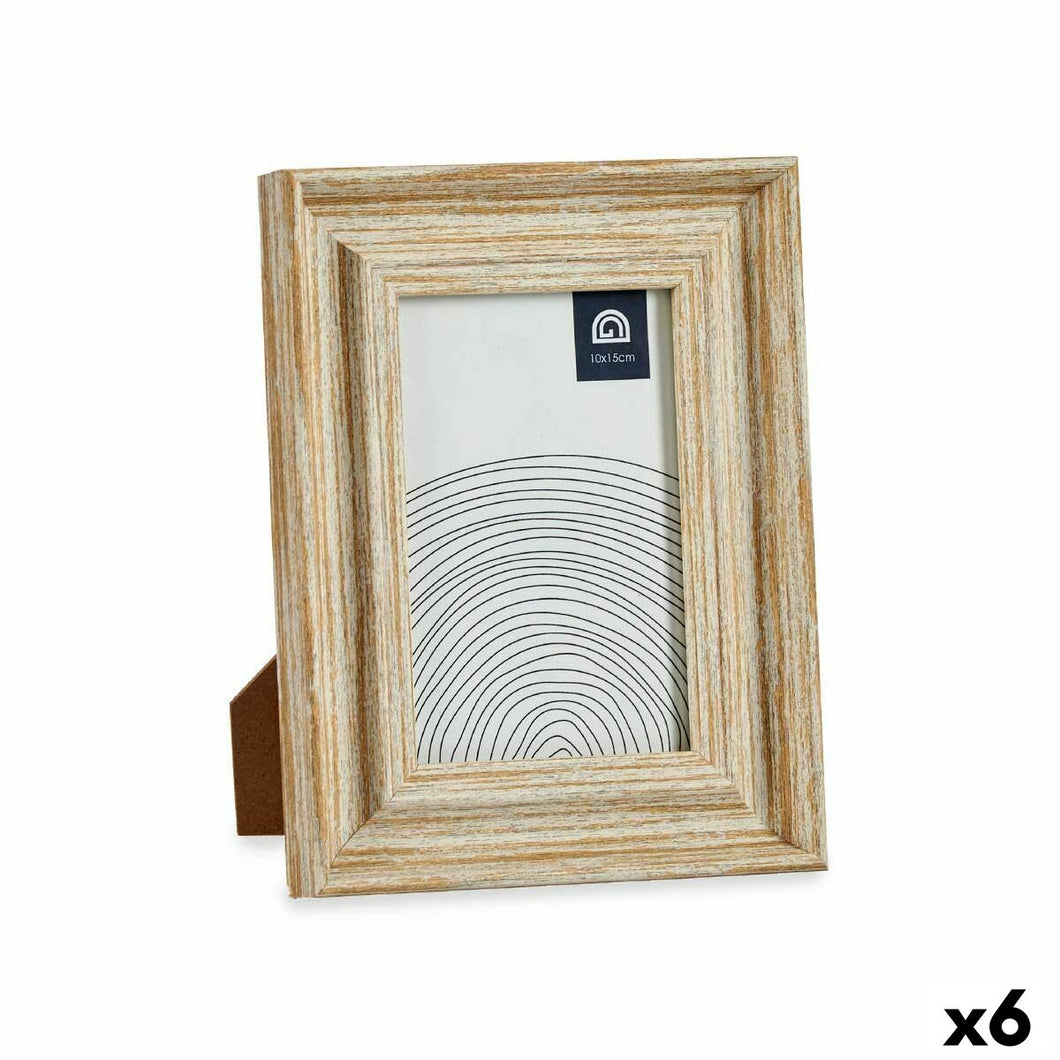 Fotoramme Krystall Gyllen Tre Brun Plast (16,2 x 2 x 21 cm) (6 enheter)