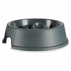 Matbolle for sakte spising for kjæledyr Antrasitt Plast (27 x 7,5 x 27 cm) (12 enheter)