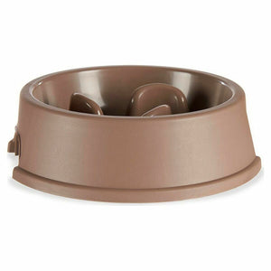 Matbolle for sakte spising for kjæledyr Beige Plast (27 x 7,5 x 27 cm) (12 enheter)