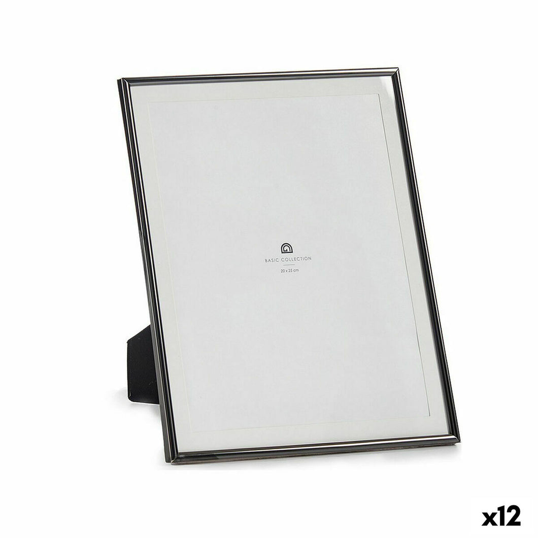 Fotoramme Svart Krystall Stål (23 x 28 x 15 cm) (12 enheter)