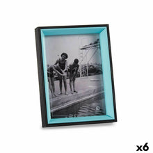 Last inn bildet i Galleri-visningsprogrammet, Fotoramme Krystall Svart Blå Tre MDF (6 enheter) (3 x 20 x 15 cm)
