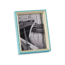 Last inn bildet i Galleri-visningsprogrammet, Fotoramme Krystall Blå Hvit Tre MDF (3 x 22 x 17 cm) (6 enheter)

