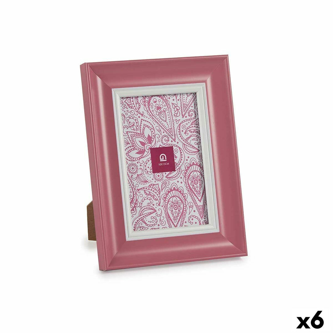 Fotoramme Krystall Rosa Plast (6 enheter) (2 x 21 x 16 cm)