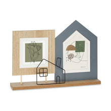 Last inn bildet i Galleri-visningsprogrammet, Fotoramme 2 bildes Hus Svart Brun Tre MDF (36 x 26 x 6 cm) (6 enheter)
