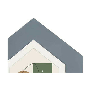 Fotoramme 2 bildes Hus Svart Brun Tre MDF (36 x 26 x 6 cm) (6 enheter)