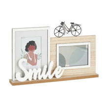 Last inn bildet i Galleri-visningsprogrammet, Fotoramme Smile 2 bildes Svart Brun Tre MDF (6 enheter) (40 x 27 x 6 cm)
