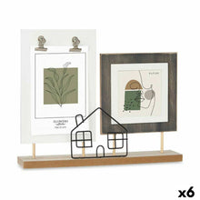 Last inn bildet i Galleri-visningsprogrammet, Fotoramme 2 bildes Hus Svart Brun Tre MDF (28 x 23,5 x 6 cm) (6 enheter)
