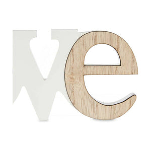 Fotoramme Love Hvit Brun Tre MDF (31 x 13,5 x 1,8 cm) (6 enheter)