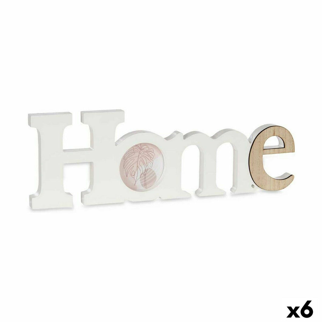 Fotoramme Home Hvit Brun Tre MDF (40 x 13,5 x 1,7 cm) (6 enheter)