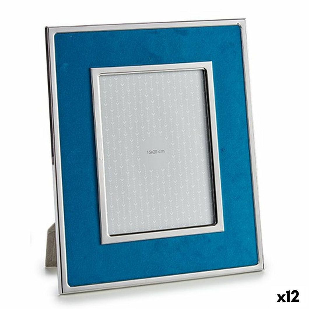 Fotoramme Blå Fløyel 1 x 30,8 x 25,8 cm (12 enheter)