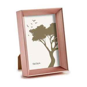 Fotoramme 12 x 3,3 x 17,3 cm Rosa Kopper Plast Glass (6 enheter)