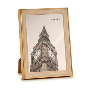 Fotoramme 15,6 x 2 x 20,7 cm Gyllen Brun Plast Glass (6 enheter)