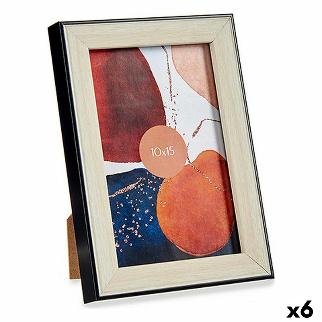 Fotoramme 12,6 x 2 x 17,6 cm Svart Brun Plast Glass (6 enheter)
