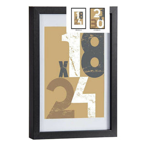Fotoramme 24 x 2,5 x 32,5 cm Svart Glass Tre MDF (6 enheter)