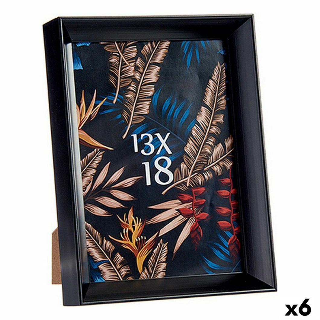 Fotoramme 15,2 x 3,5 x 20,2 cm Svart Plast Glass (6 enheter)
