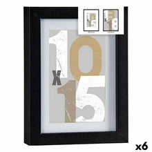 Last inn bildet i Galleri-visningsprogrammet, Fotoramme 16 x 21 x 2,5 cm Svart Glass Tre MDF (6 enheter)
