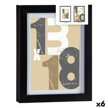 Last inn bildet i Galleri-visningsprogrammet, Fotoramme 18 x 23 x 2,5 cm Svart Glass Tre MDF (6 enheter)
