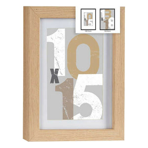 Fotoramme 16 x 21 x 2,5 cm Naturell Glass Tre MDF (6 enheter)