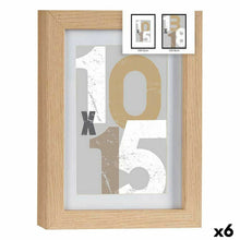 Last inn bildet i Galleri-visningsprogrammet, Fotoramme 16 x 21 x 2,5 cm Naturell Glass Tre MDF (6 enheter)
