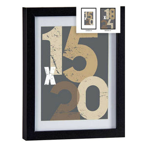 Fotoramme 20,5 x 2,5 x 26,5 cm Svart Glass Tre MDF (6 enheter)