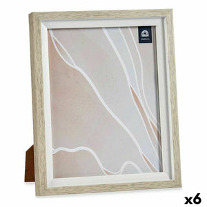 Fotoramme 24 x 2 x 29 cm Krystall Beige Hvit Plast (6 enheter)
