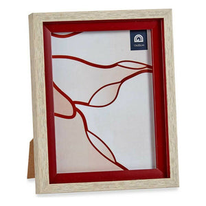 Fotoramme 18,8 x 2 x 24 cm Krystall Rød Tre Brun Plast (6 enheter)