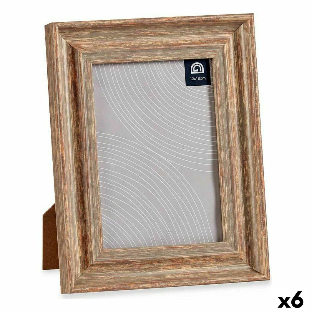 Fotoramme 19 x 2 x 24 cm Krystall Tre Brun Kopper Plast (6 enheter)