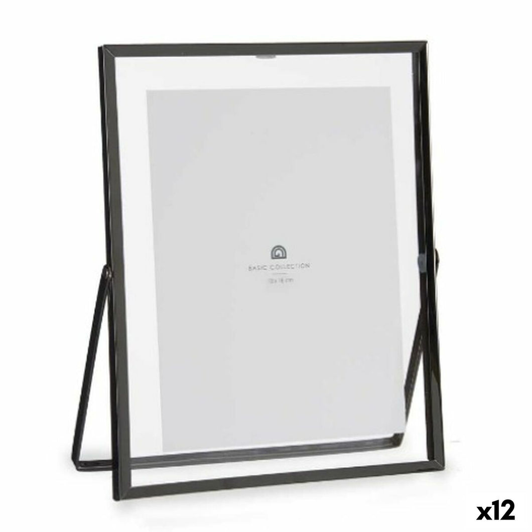 Fotoramme Svart Metall Glass Plast 18,5 x 1 x 23 cm (12 enheter)