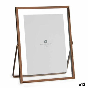 Fotoramme Kopper Metall Glass Plast 18,5 x 1 x 23 cm (12 enheter)
