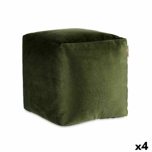 Puff Fløyel Grønn 30 x 30 x 30 cm (4 enheter)