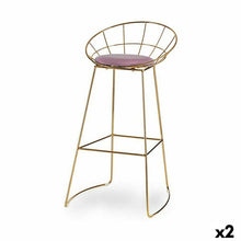 Last inn bildet i Galleri-visningsprogrammet, Krakk Rosa Gyllen Jern 51 x 94 x 52 cm (2 enheter)
