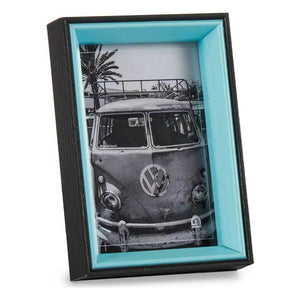 Fotoramme 3 x 17 x 12 cm Krystall Svart Blå Tre MDF (6 enheter)